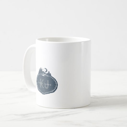Mug Monogram Nature Stamp | Custom Name (Devant gauche)
