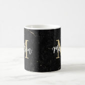 Mug Monogram Or Marbre Noir Doré (Centre)