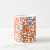 Mug Monogram Orange Groovy Rétro (Centre)