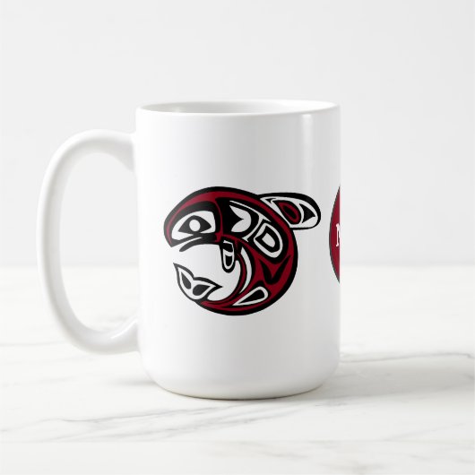 Mug Monogram Orca Killer Whale Design (Gauche)