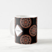 Mug Monogram Safari Coucher de soleil Bohemian Polka D (Devant gauche)