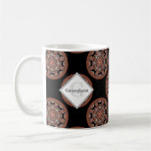 Mug Monogram Safari Coucher de soleil Bohemian Polka D (Gauche)