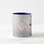 Mug Monogram Silver Navy Rosegold Girly Newlyweds Cade (Centre)