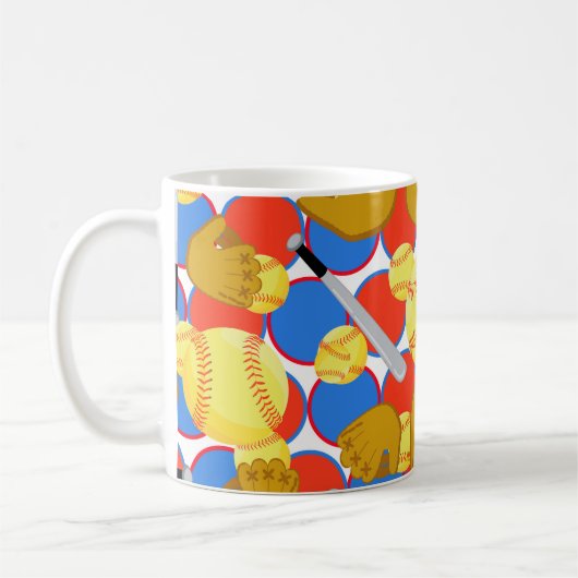 Mug Monogram Softball (Gauche)