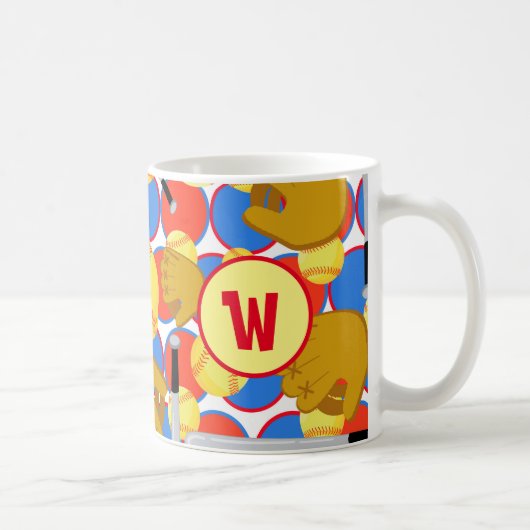 Mug Monogram Softball (Droite)