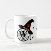 Mug Monogram W Halloween sorcières araignées Votre nom (Gauche)