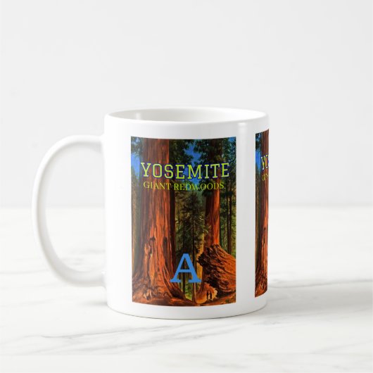Mug Monogram Yosemite Valley California Giant Redwood (Gauche)