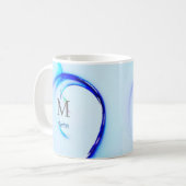 MUG MONOGRAMEED OCEAN WAVE NOM DU SURF (Devant gauche)