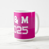Mug "monogramm et années personnalisables (Devant droit)