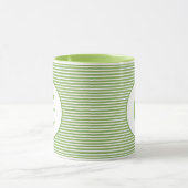 Mug Monogramme à bande verte de chaux (Centre)