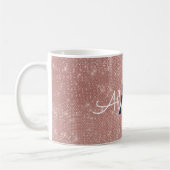 Mug Monogramme à bille rose or rose (Gauche)