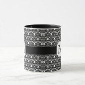 Mug monogramme à damas tendance (Centre)