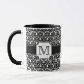 Mug monogramme à damas tendance (Gauche)