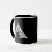 Mug Monogramme A Faux Diamond (Devant gauche)