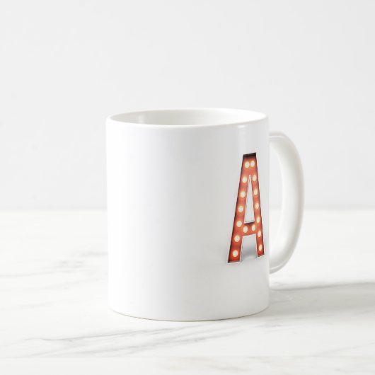 Mug Monogramme A Lumières De Marque (Devant droit)
