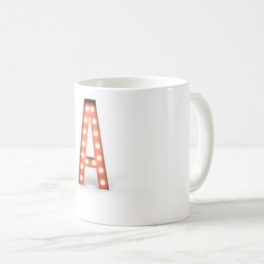 Mug Monogramme A Lumières De Marque (Devant droit)