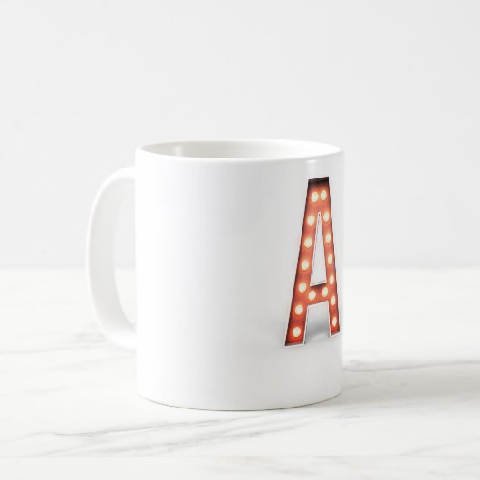 Mug Monogramme A Lumières De Marque (Devant gauche)