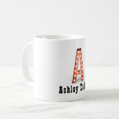 Mug Monogramme A Lumières De Marque Personnalisées (Devant gauche)