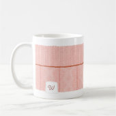 Mug Monogramme à manches à manches rose doux et chaud (Gauche)