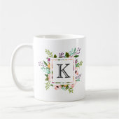 Mug Monogramme à motif floral (Gauche)