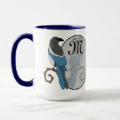 Mug Monogramme à pâte noire (Gauche)