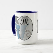 Mug Monogramme à pâte noire (Devant gauche)