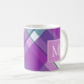 Mug Monogramme à plis violet clair (Devant droit)