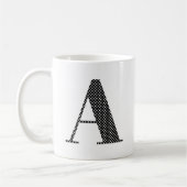 Mug Monogramme à pois noir et blanc (Gauche)