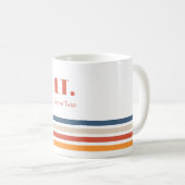 Mug Monogramme à rayures horizontales (Devant droit)