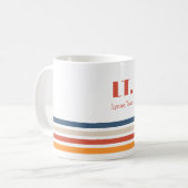 Mug Monogramme à rayures horizontales (Devant gauche)