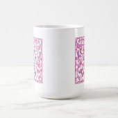 Mug Monogramme A rose filigrané (Centre)