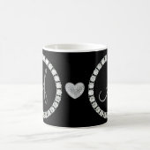Mug Monogramme A strass noir bg (Centre)