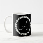 Mug Monogramme A strass noir bg (Gauche)