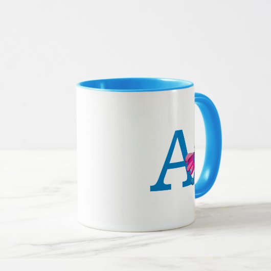 Mug Monogramme A super-Grover (Devant droit)