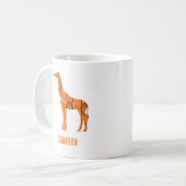 Mug monogramme Abstrait de silhouette de girafe (Devant gauche)
