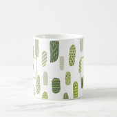 Mug Monogramme Abstrait Pastel Vert (Centre)