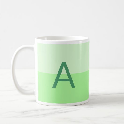 Mug Monogramme alphabétique vert (Gauche)