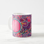Mug Monogramme animal du motif | de style ethnique (Devant gauche)