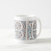 Mug Monogramme antique médiéval élégant de la lettre B (Devant droit)