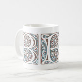Mug Monogramme antique médiéval élégant de la lettre B (Devant gauche)