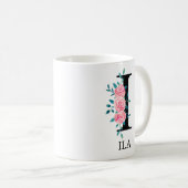 Mug Monogramme Aquarelle Lettre Unique Personnalisée C (Devant droit)