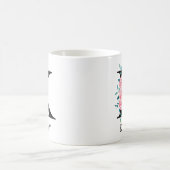 Mug Monogramme Aquarelle Lettre Unique Personnalisée k (Centre)