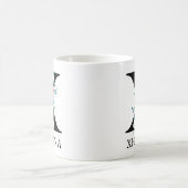 Mug Monogramme Aquarelle Lettre Unique Personnalisée X (Centre)