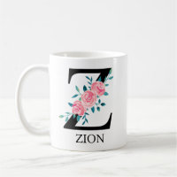 Monogramme aquarelle personnalisé lettre unique Z