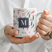 Mug Monogramme Aquarelle végétale