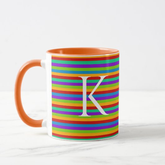 Mug Monogramme arc-en-ciel (Gauche)