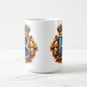Mug Monogramme B en lettre royale bleue (Centre)