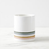 Mug Monogramme Bandes Rétro Chic (Centre)