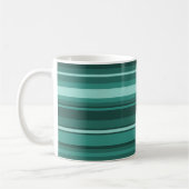 Mug Monogramme bandes turquoises (Gauche)