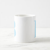 Mug Monogramme Bébé Bleu et Blanc à pois (Centre)